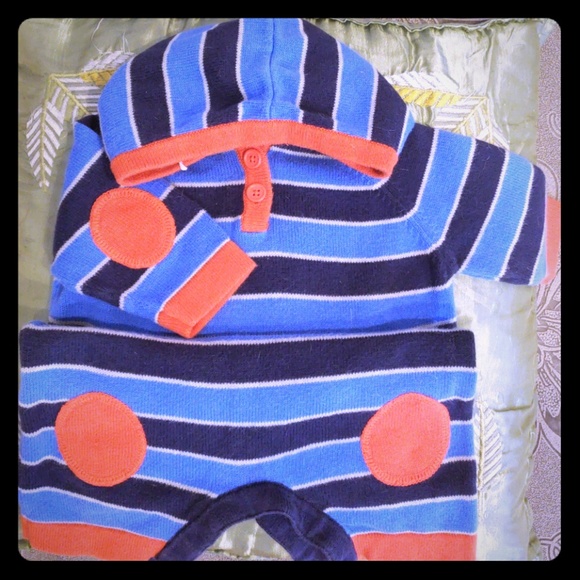 Hanna Anderson Baby Boys Sweater Romper - Picture 1 of 4